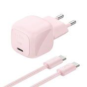 Belkin BoostCharge | USB-C Chargeur secteur (30 W) + câble USB-C/USB-C - 2m - Rose poudré