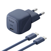 Belkin BoostCharge | USB-C-wandlader (30 W) + USB-C/USB-C-kabel - 2m - Indigo