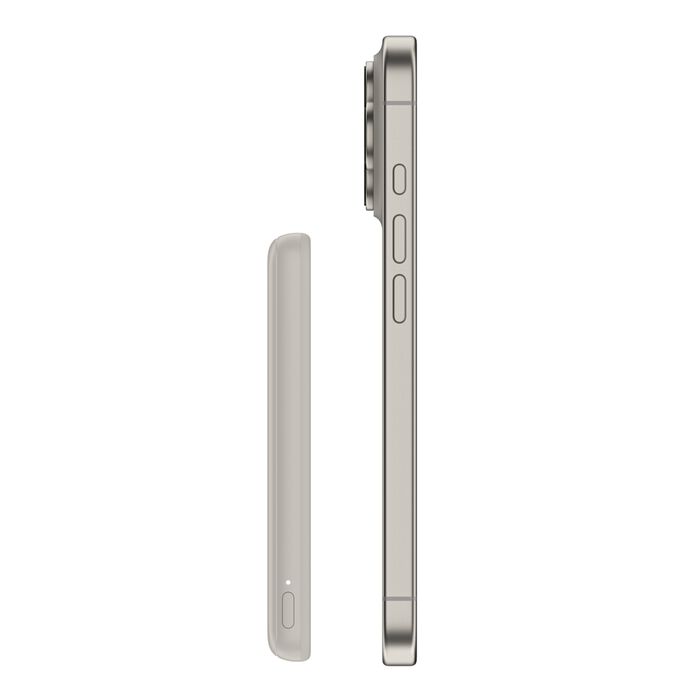 Belkin BoostCharge | Batterie externe magnétique 5.000mAh Slim avec anneau magnétique (7,5W) - Pierre de grès