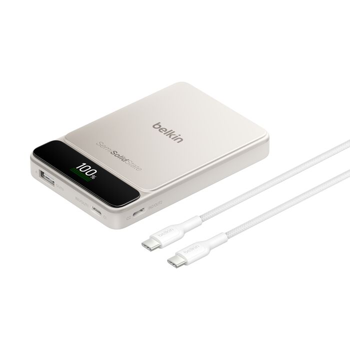 Belkin UltraCharge Pro | Batterie externe 10.000mAh avec cellule BoostSolid - Pierre de grès