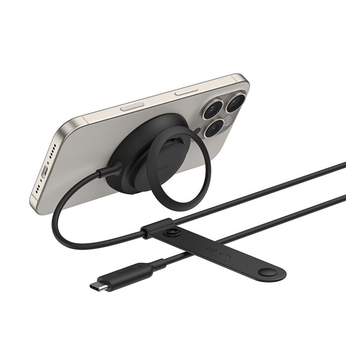 Belkin UltraCharge | Magnetische lader met Qi2 (25W) - Ronde kickstand - Zwart