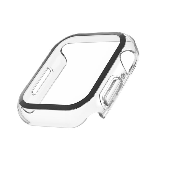 Belkin ScreenForce | TemperedCurve Antimicrobiële Screenprotector + bumper voor Apple Watch Series 9/8/7/SE - 44/45 mm - Transparant