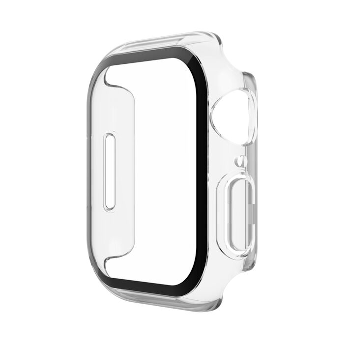 Belkin ScreenForce | TemperedCurve Antimicrobiële Screenprotector + bumper voor Apple Watch Series 9/8/7/SE - 44/45 mm - Transparant