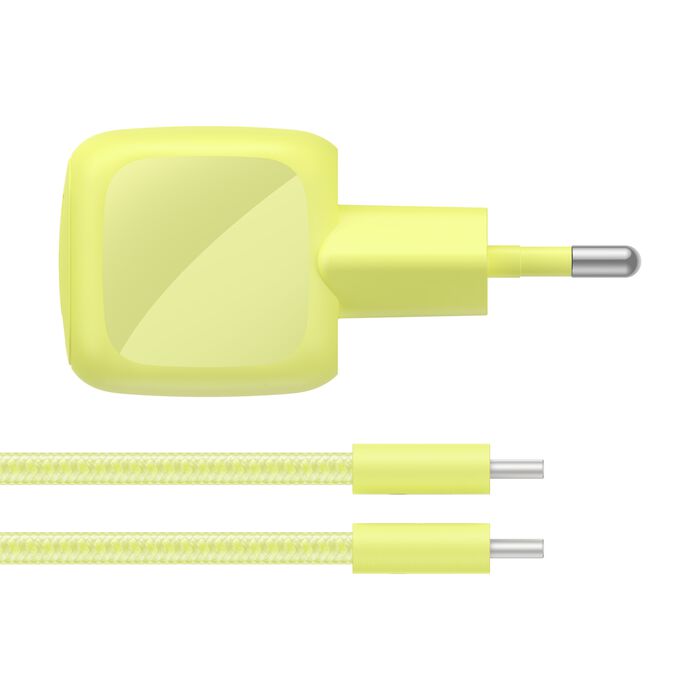 Belkin BoostCharge | USB-C-wandlader (30 W) + USB-C/USB-C-kabel - 2m - Citrus