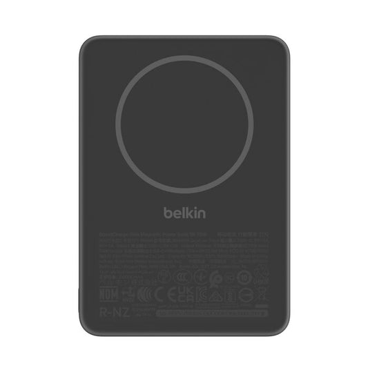 Belkin BoostCharge | Batterie externe magnétique 5.000mAh Slim avec anneau magnétique (7,5W) - Noir