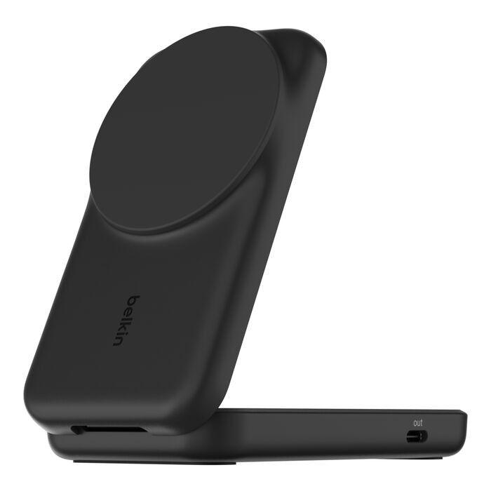 Belkin UltraCharge Pro | 2-in-1 uitklapbare magnetische lader met Qi2 (25W) - Zwart