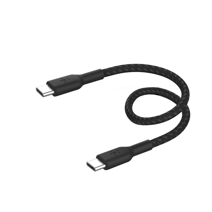 Belkin BoostCharge | Gevlochten USB-C/USB-C-kabel - 0,15 m - Zwart