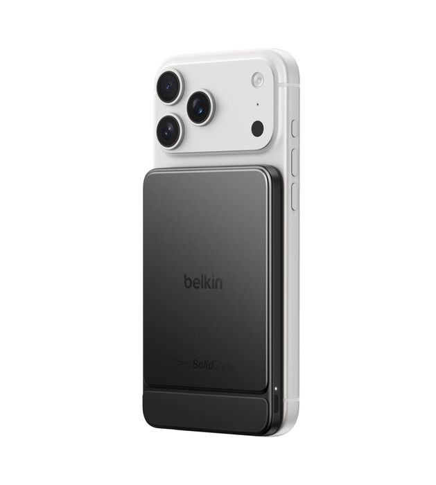 Belkin UltraCharge Pro | Magnetische draadloze 5.000mAh-powerbank met Qi2 & BoostSolid-cel - Zwart