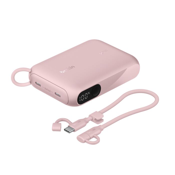 Belkin BoostCharge | 10.000mAh-powerbank met display (20W) - Roze