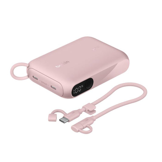 Belkin BoostCharge | 10.000mAh-powerbank met display (20W) - Roze