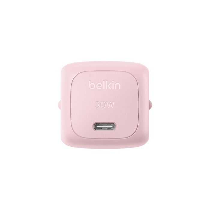 Belkin BoostCharge | USB-C Chargeur secteur (30 W) + câble USB-C/USB-C - 2m - Rose poudré