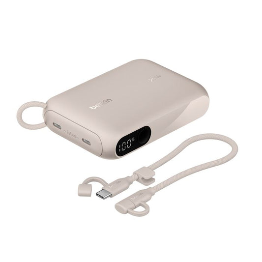 Belkin BoostCharge | 10.000mAh-powerbank met display (20W) - Zandsteen