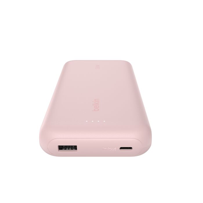 Belkin BoostCharge | 20.000mAh-powerbank met geïntegreerde USB-C-kabel - Roze