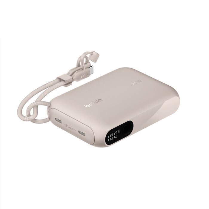 Belkin BoostCharge | 10.000mAh-powerbank met display (20W) - Zandsteen