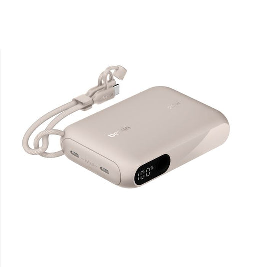 Belkin BoostCharge | 10.000mAh-powerbank met display (20W) - Zandsteen