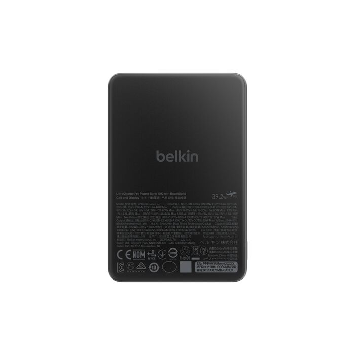 Belkin UltraCharge Pro | Batterie externe 10.000mAh avec cellule BoostSolid - Noir