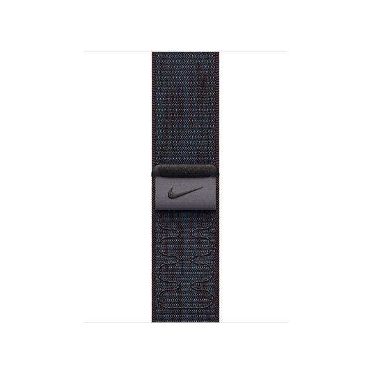 EOL Geweven sportbandje van Nike - Zwart/blauw (42 mm)