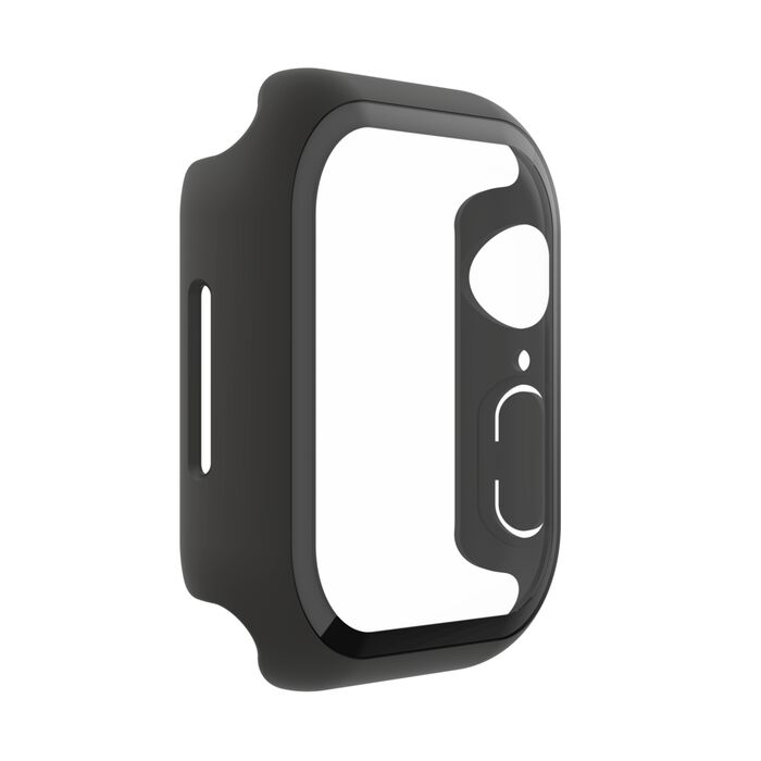Belkin ScreenForce TemperedCurve | Protection d'écran antimicrobienne et coque pour Apple Watch (Series 9/8/7/SE) - 40/41 mm - Noir