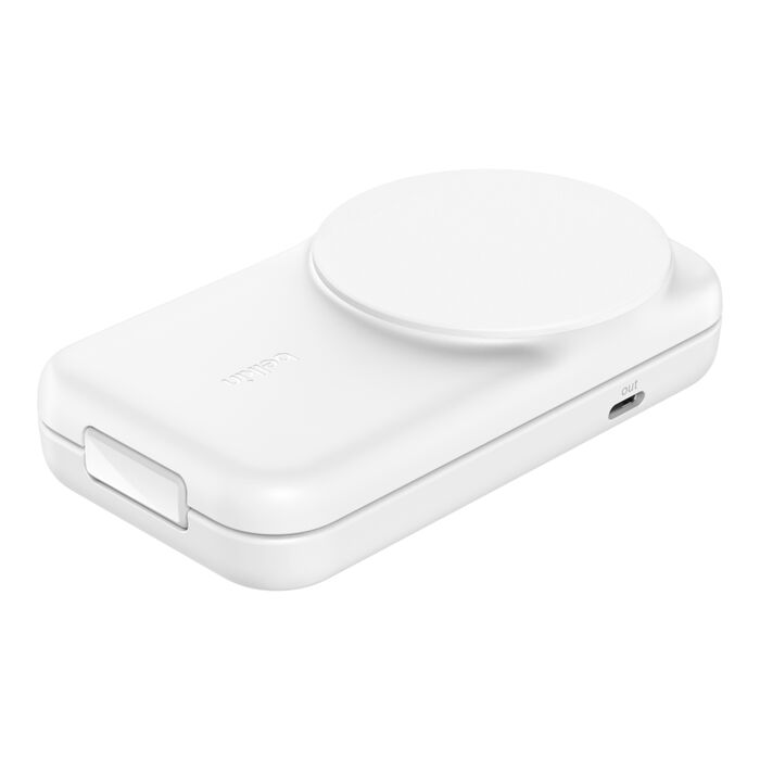 Belkin UltraCharge Pro | 2-in-1 uitklapbare magnetische lader met Qi2 (25W) - Wit
