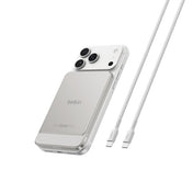 Belkin UltraCharge Pro | Magnetische draadloze 5.000mAh-powerbank met Qi2 & BoostSolid-cel - Zandsteen
