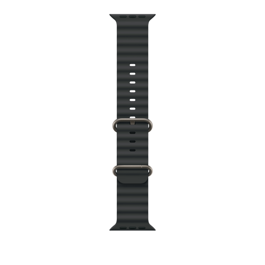 Ocean-bandje - Zwart (49 mm) - Naturel titanium
