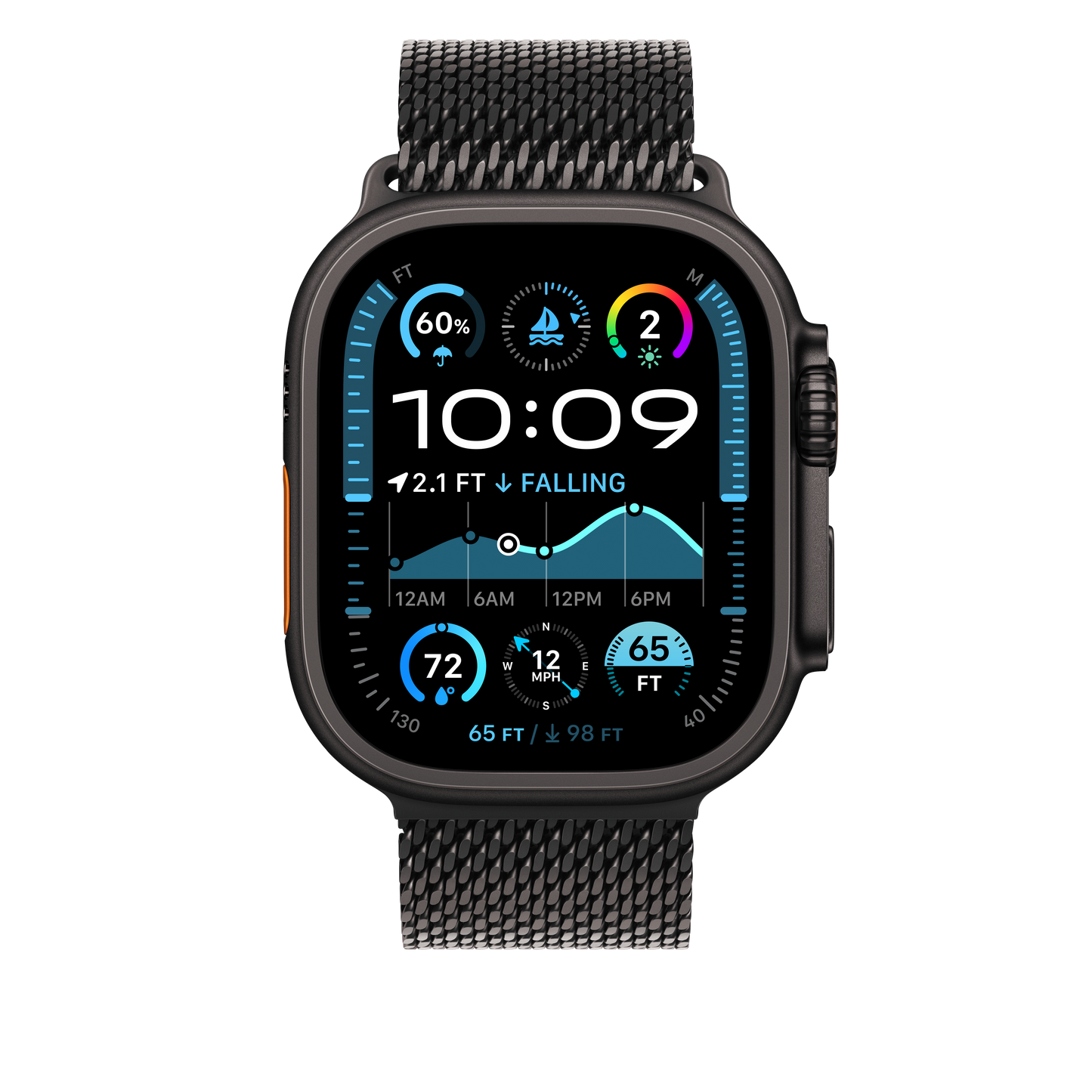 Bracelet Milanais - Titane noir (49mm) - Medium