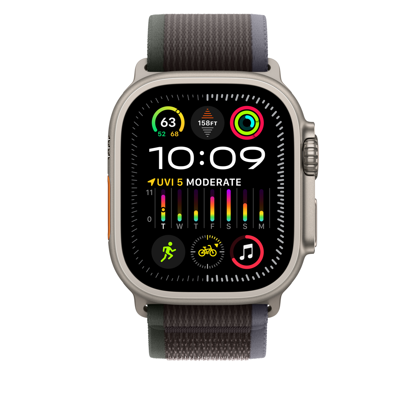 Trail-bandje - Blauw/zwart (49 mm) - S/M