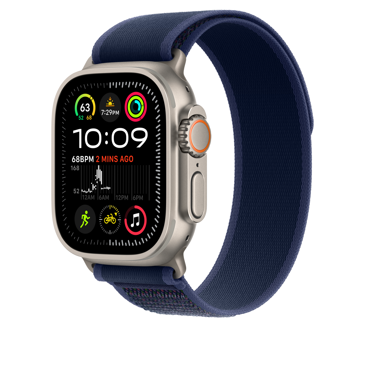 EOL Trail-bandje - Blauw (49 mm) - S/M - Naturel titanium