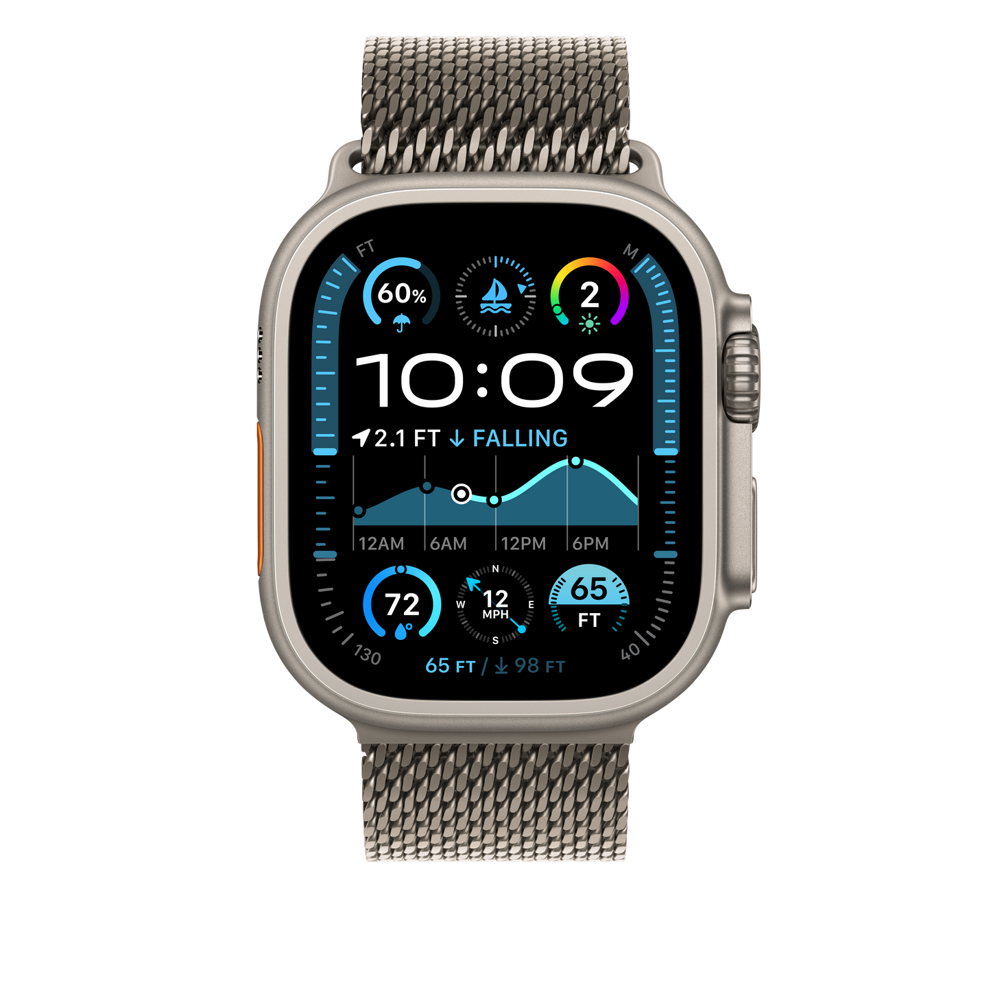 Bracelet Milanais - Titane natural (49mm) - Large