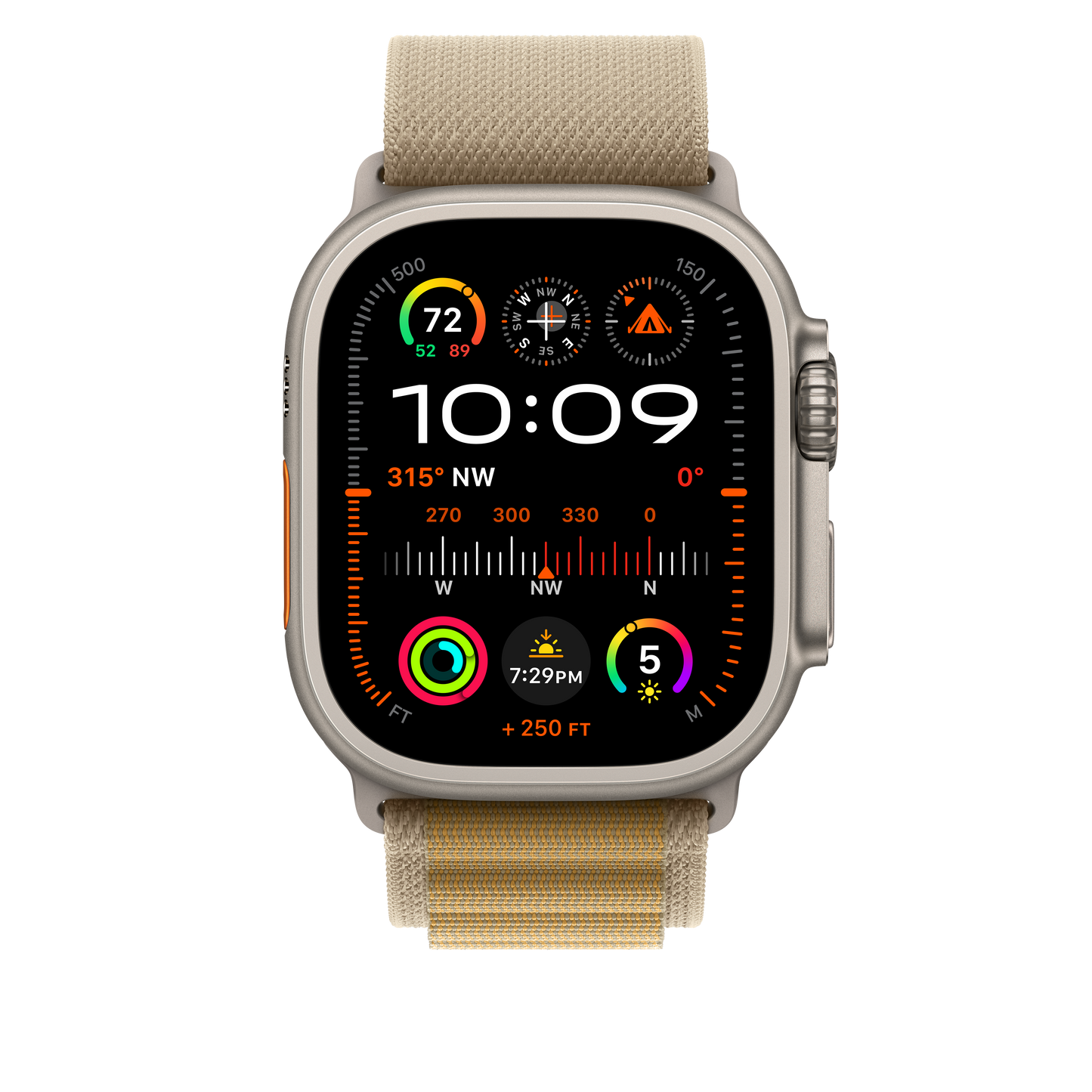 EOL Alpine-bandje - Sahara-beige (49 mm) - L - Naturel titanium