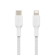 Belkin BoostCharge | Câble à gaine tressée USB-C/Lightning - 1m - Blanc