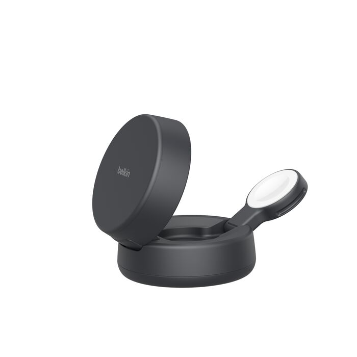 Belkin UltraCharge Pro | 2-in-1 verstelbare magnetische lader met Qi2 (25W) - Charcoal