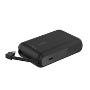 Belkin BoostCharge | Batterie externe 10K avec câble USB-C intégré - Noir