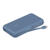 Belkin BoostCharge | 20.000mAh-powerbank met geïntegreerde USB-C-kabel - Blauw
