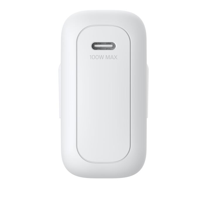 Belkin BoostCharge | Chargeur secteur GaN USB-C (100W) + câble USB-C/USB-C - 1,5 m - Blanc