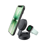 Belkin UltraCharge Pro | 2-in-1 verstelbare magnetische lader met Qi2 (25W) - Charcoal