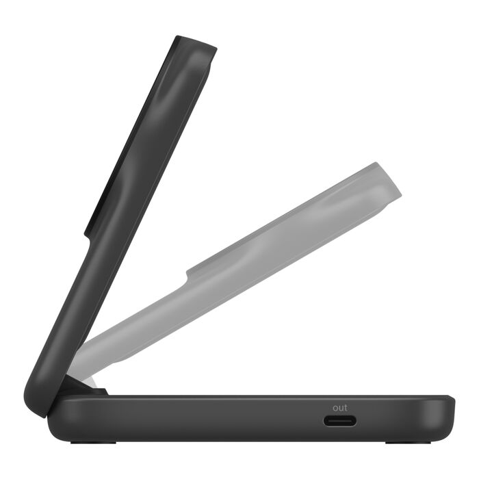 Belkin UltraCharge Pro | 2-in-1 uitklapbare magnetische lader met Qi2 (25W) - Zwart