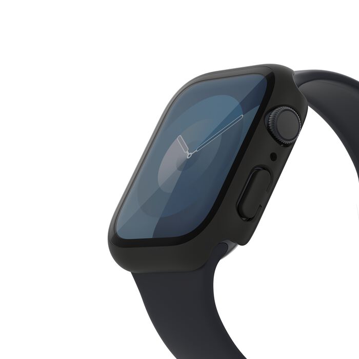Belkin ScreenForce TemperedCurve | Protection d'écran antimicrobienne et coque pour Apple Watch (Series 9/8/7/SE) - 40/41 mm - Noir