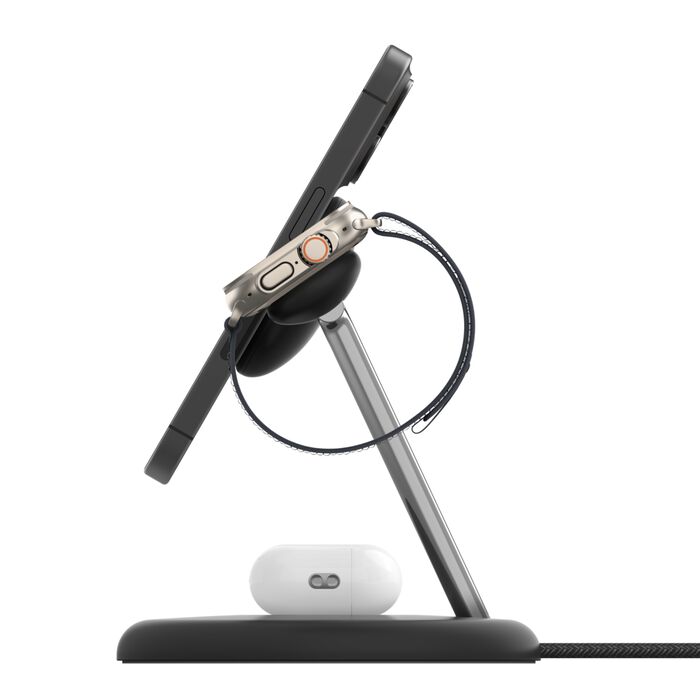 Belkin BoostCharge Pro | Station de recharge 3-en-1 avec Qi2 (15 W) - Noir