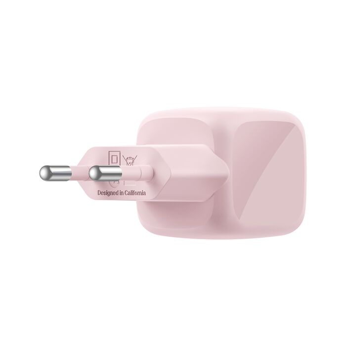 Belkin BoostCharge | USB-C Chargeur secteur (30 W) + câble USB-C/USB-C - 2m - Rose poudré