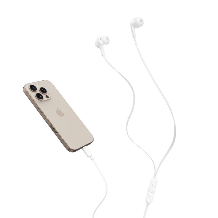 Belkin SoundForm | Bedrade oortelefoons met actieve ruisonderdrukking (USB-C) - Wit
