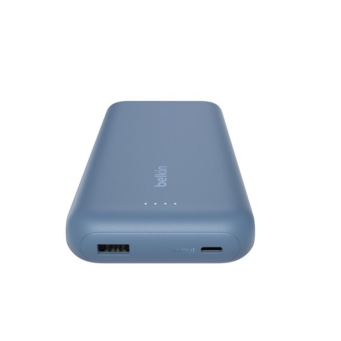 Belkin BoostCharge | 20.000mAh-powerbank met geïntegreerde USB-C-kabel - Blauw