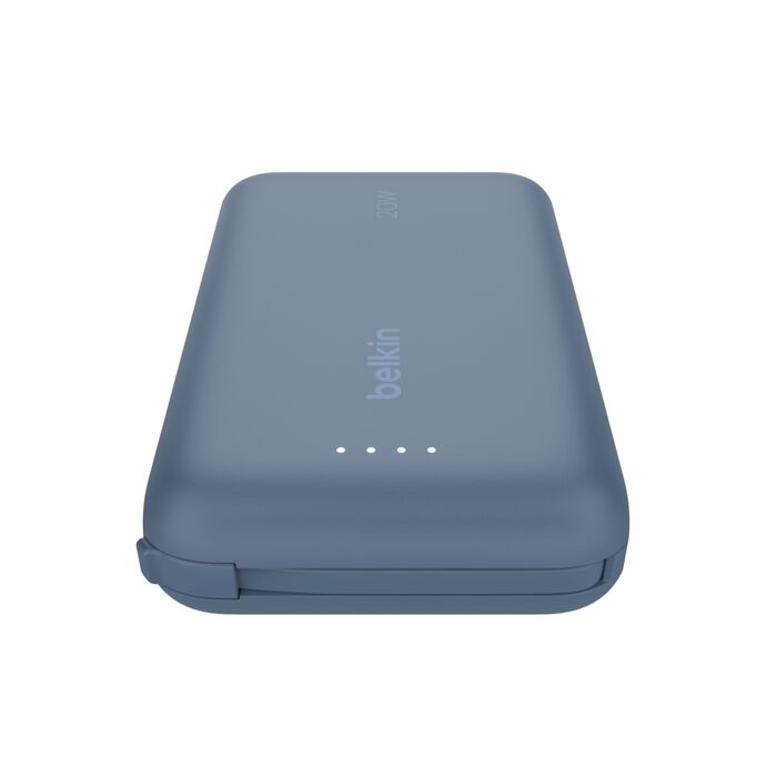 Belkin BoostCharge | Batterie externe 10K avec câble USB-C intégré - Bleu