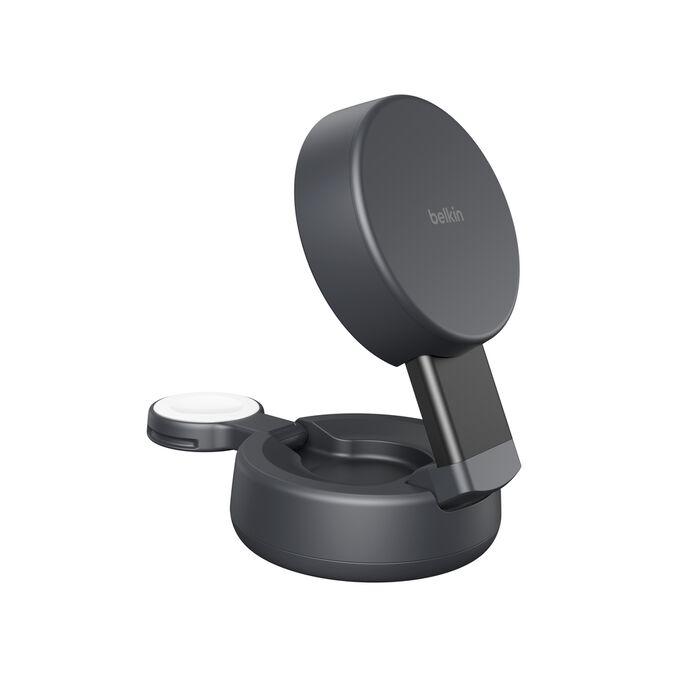 Belkin UltraCharge Pro | 2-in-1 verstelbare magnetische lader met Qi2 (25W) - Charcoal