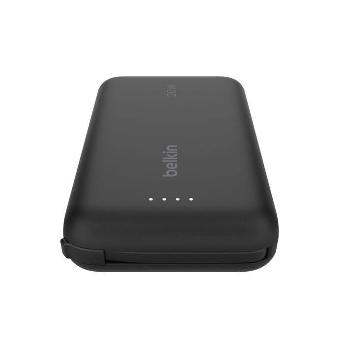 Belkin BoostCharge | Batterie externe 10K avec câble USB-C intégré - Noir