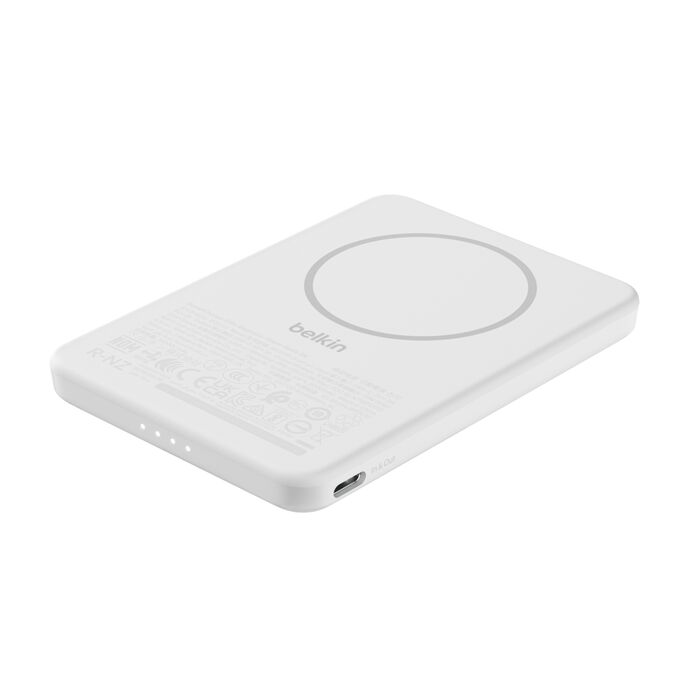 Belkin BoostCharge | Batterie externe magnétique 5.000mAh Slim - Blanc