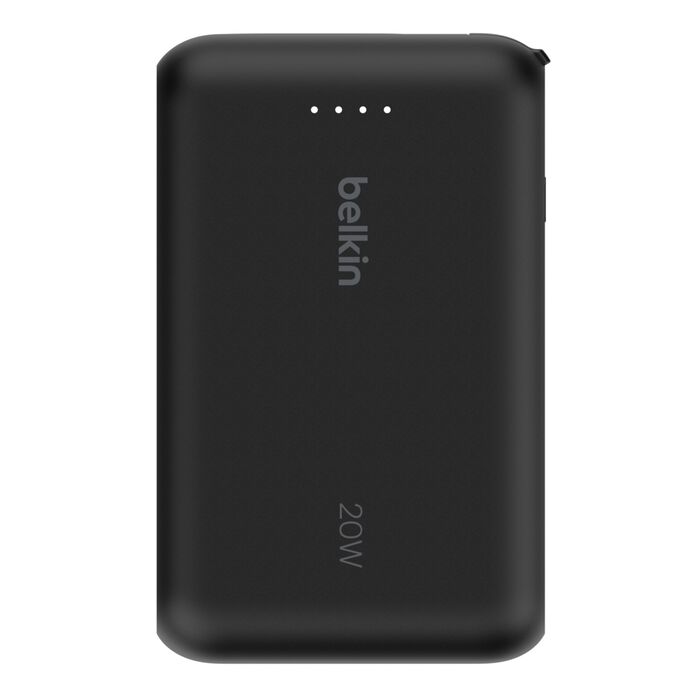 Belkin BoostCharge | Batterie externe 10K avec câble USB-C intégré - Noir