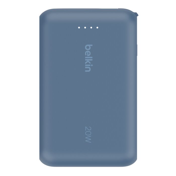 Belkin BoostCharge | Batterie externe 10K avec câble USB-C intégré - Bleu