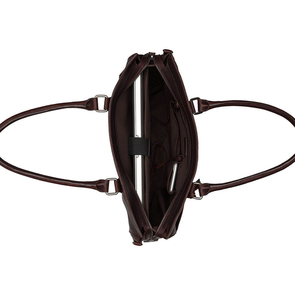 EOL Burkely Leren draagtas voor MacBook 15/16-inch - Antique Avery - Donker Bruin