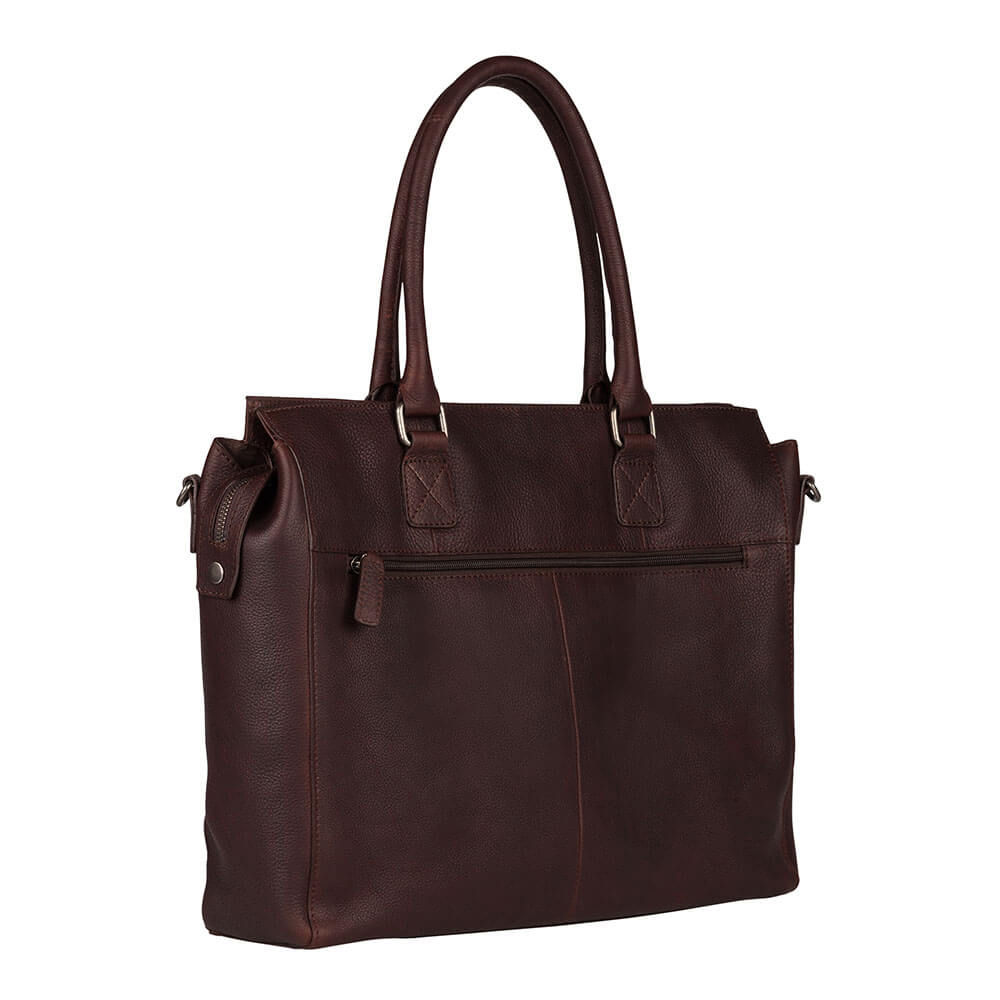 EOL Burkely Leren draagtas voor MacBook 15/16-inch - Antique Avery - Donker Bruin